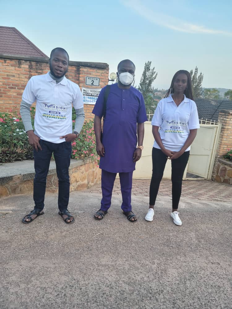 B.A with the Rwanda Team