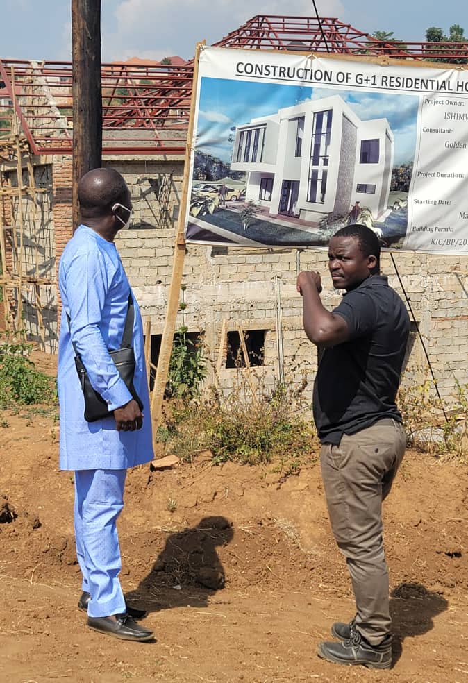 At an Ongoing Construction site in Rwanda